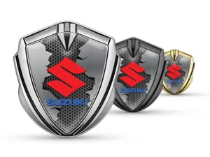 Suzuki Emblème Bombé Insigne Design Luxe Alliage Fini